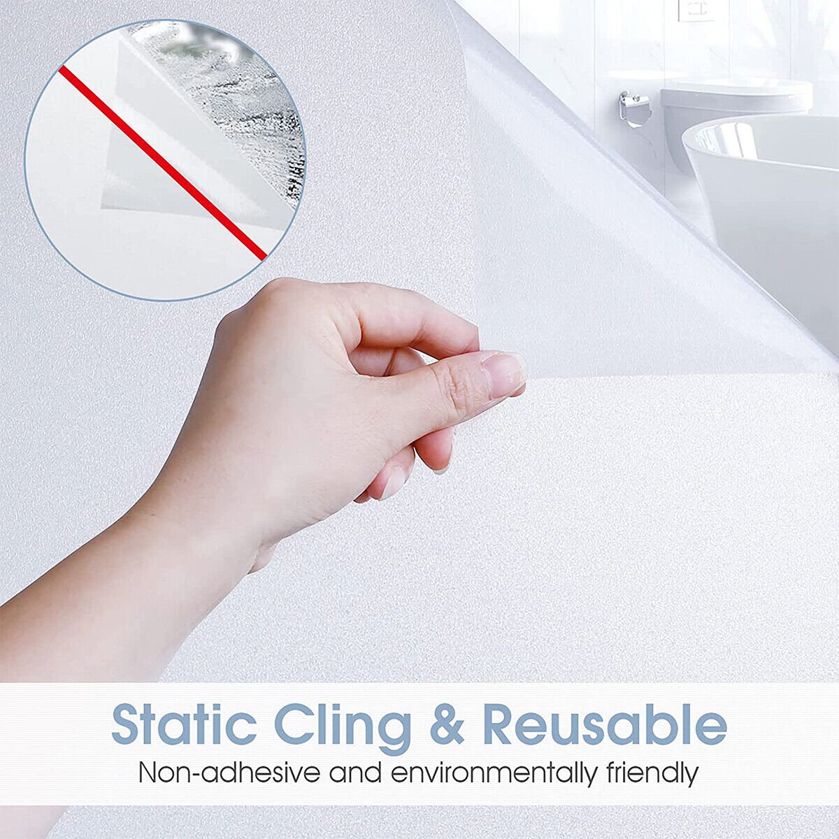 90cmX5m Frosted Window Privacy Film - Office Catch