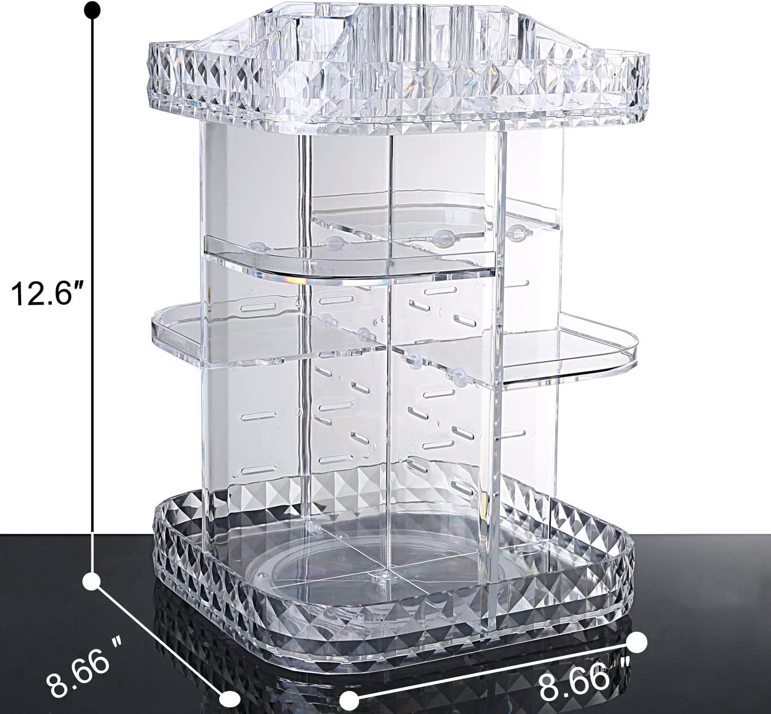 Acrylic Makeup Brush Holder Lipstick Display Cases Large Capacity DIY Adjustable. - Office Catch