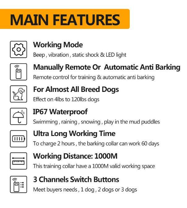 Anti-Bark Electric Shock Pet Dog Training E-Collar Obedience Remote Control AU - Office Catch