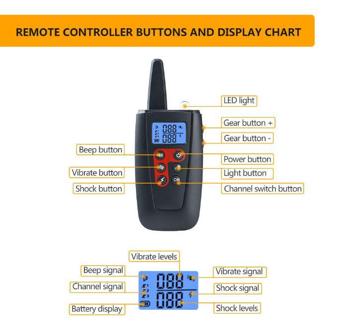 Anti-Bark Electric Shock Pet Dog Training E-Collar Obedience Remote Control AU - Office Catch