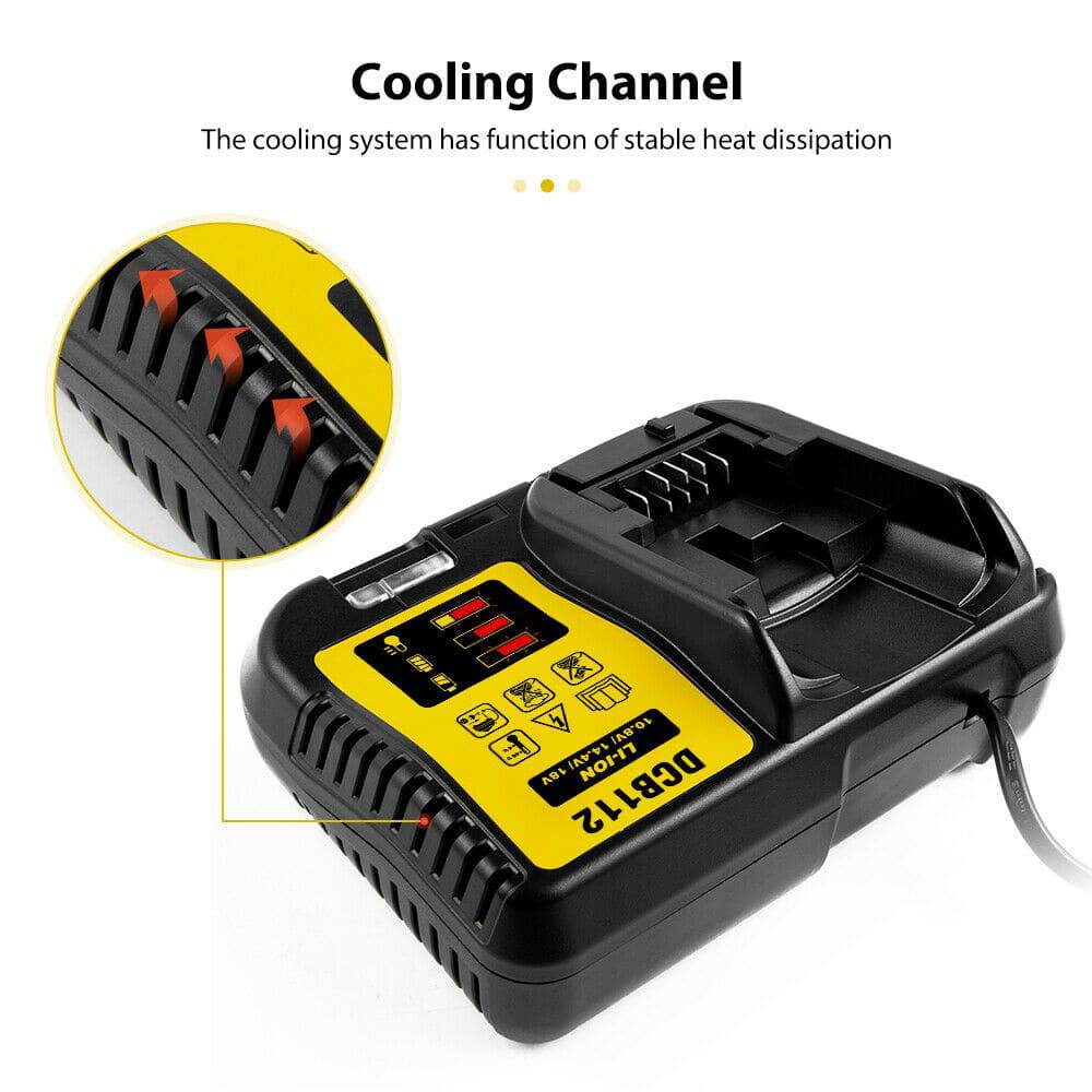 Battery charger For DeWalt 10.8v-18v DCB112 Li-ion DCB115-XE - Office Catch