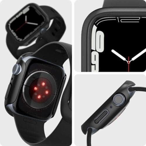 Black Case Protector 44mm For Apple Watch iWatch Ultra 8 SE 7 6 5 4 - Office Catch