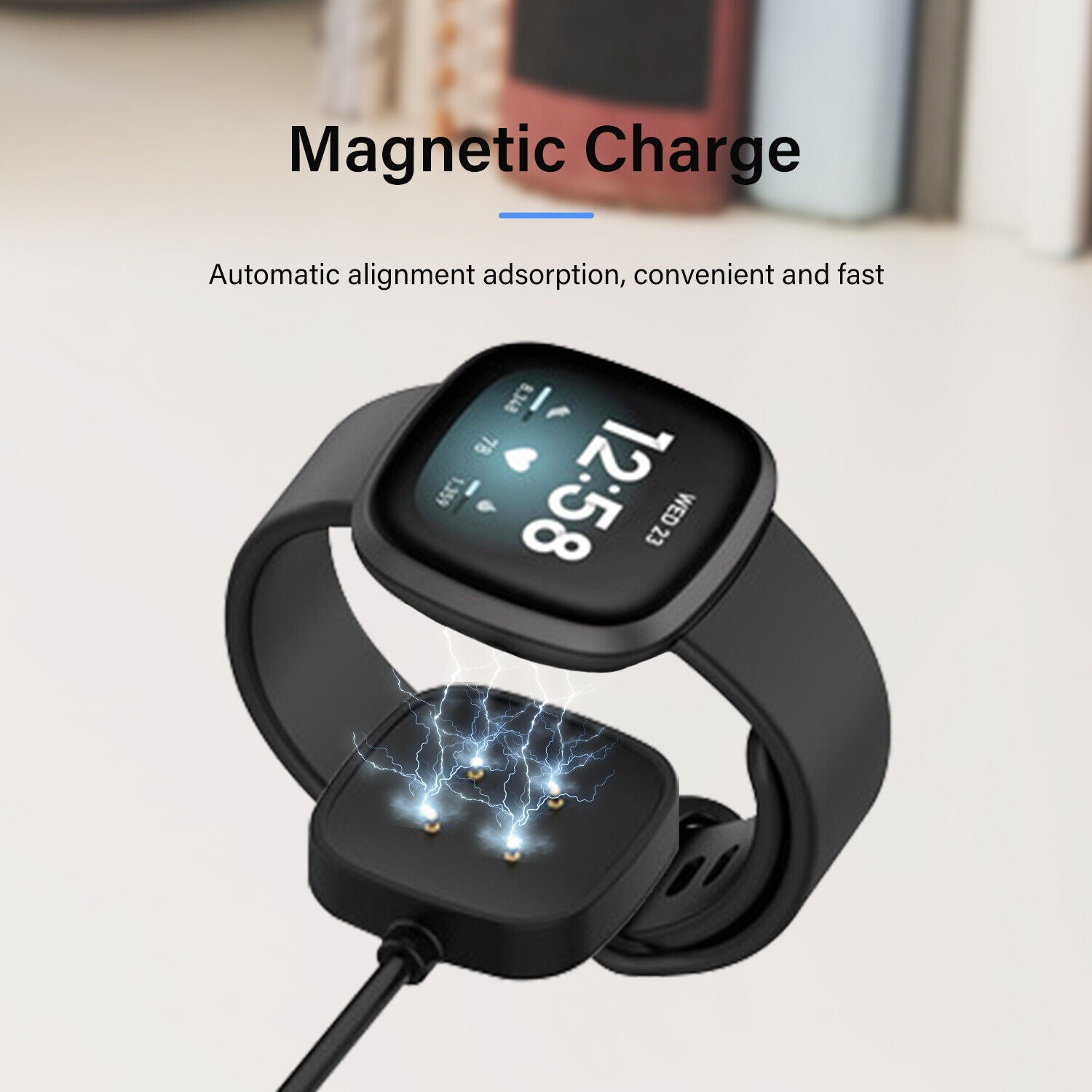 Charger Cable For Fitbit Versa 3/sense Smart Watch USB Charging Cord Dock Cradle - Office Catch