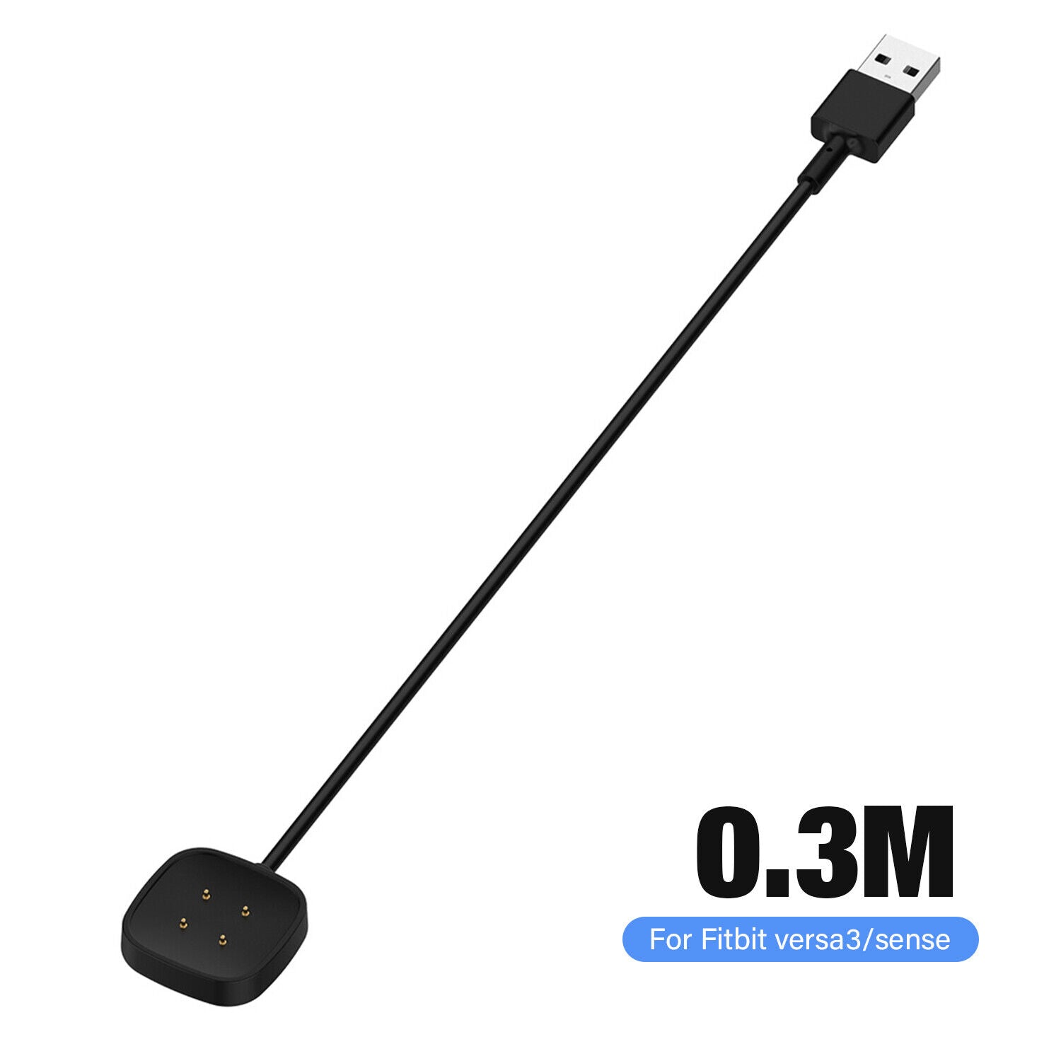Charger Cable For Fitbit Versa 3/sense Smart Watch USB Charging Cord Dock Cradle - Office Catch