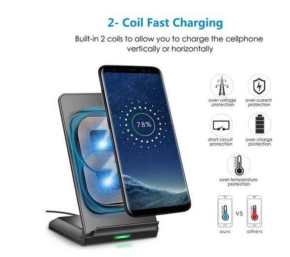 Choetech T524-S QI Fast Wireless Charger Stand Reliable Quality Durable In Use - Office Catch