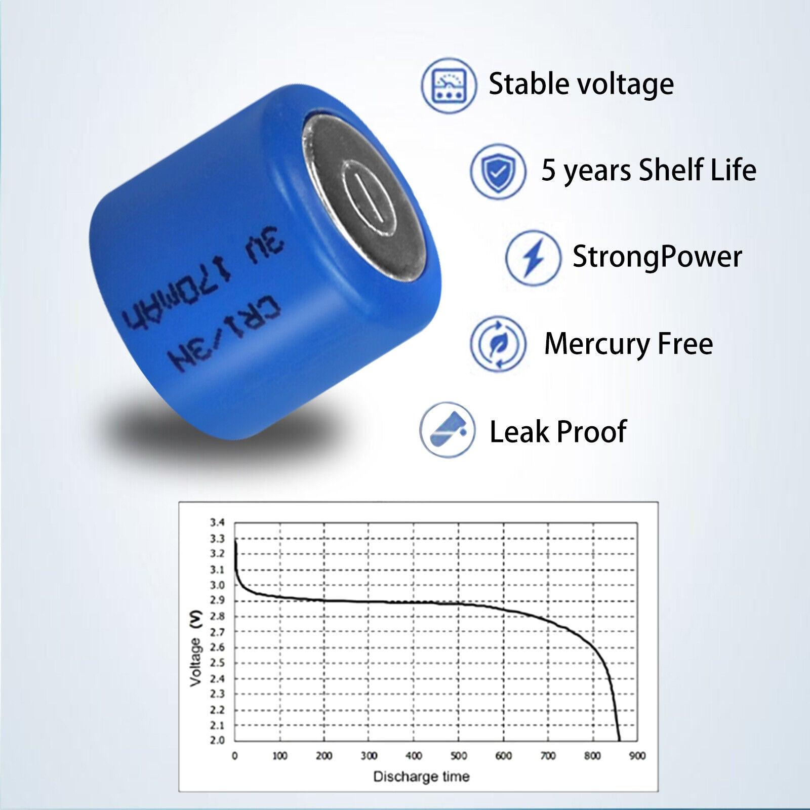 CR1/3N 1/3N 170mAh CR13N 13N KL1/3 3V Lithium Batteries - Office Catch