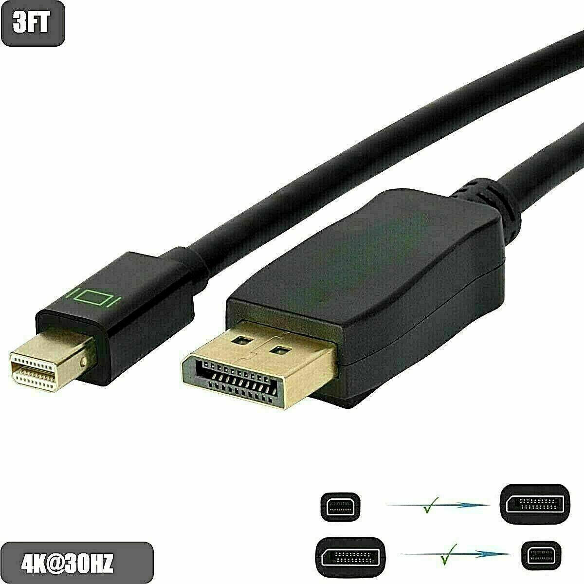 DisplayPort Mini DP to DP 6FT 1.8M Cable Display Port For MacBook Pro Air Mac - Office Catch