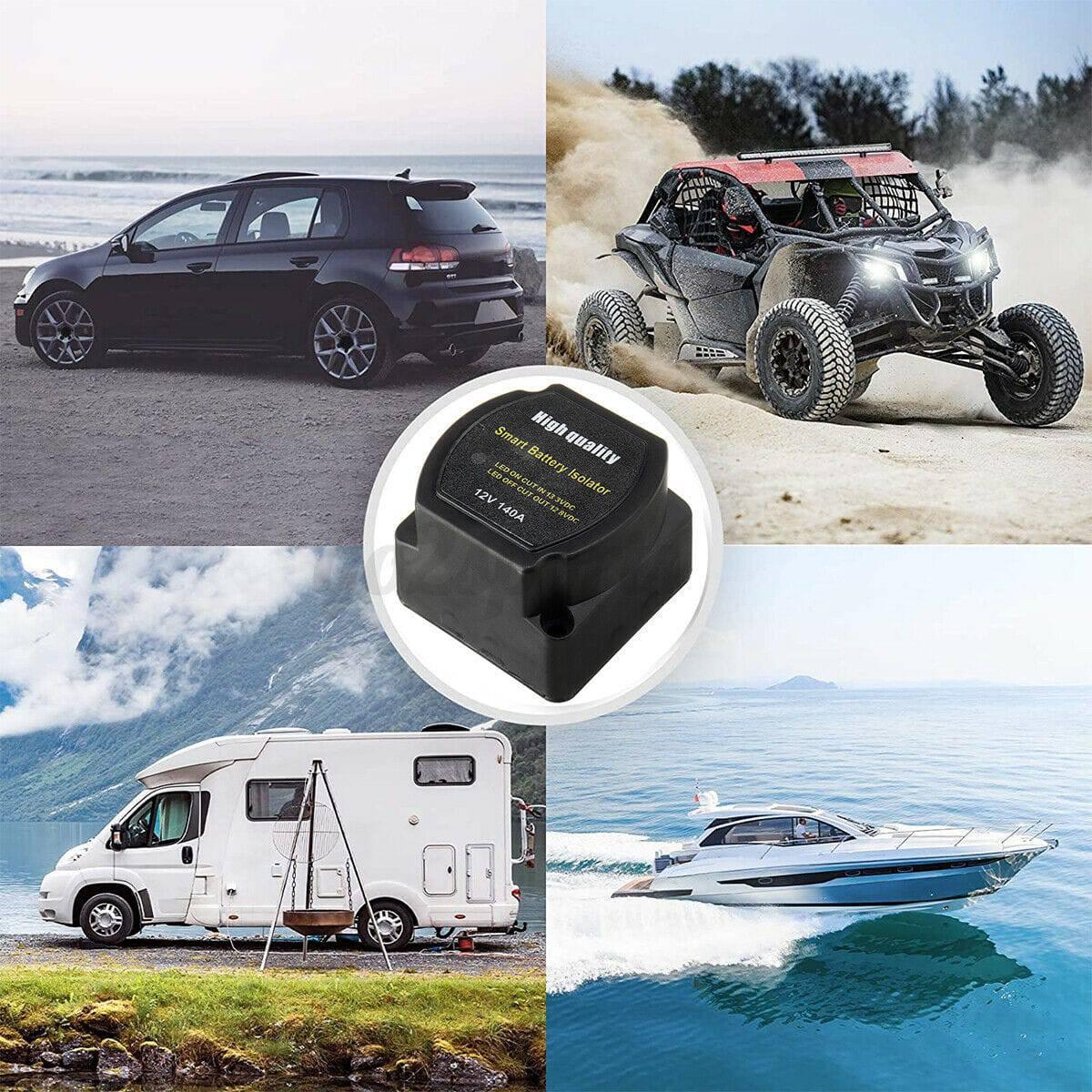 Dual Battery System Kit For Car Voltage Sensitive Relay 12V 140A IP65 Smart Isolator - Office Catch