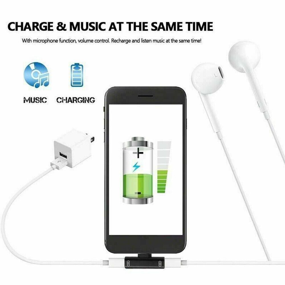 Dual Type C Adapter TO USB-C Headphone Audio Converter - Office Catch