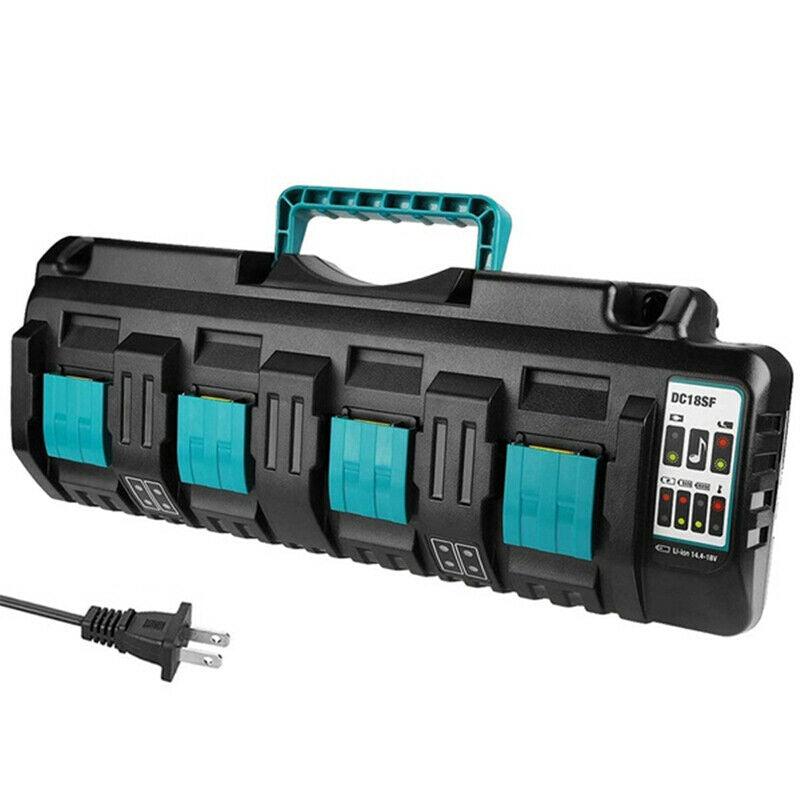 Durable 4 port Rapid Charger For Makita 18v Li-ion Battery | Optimized Output With USB Port - Office Catch