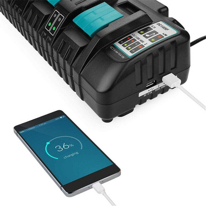 Durable 4 port Rapid Charger For Makita 18v Li-ion Battery | Optimized Output With USB Port - Office Catch
