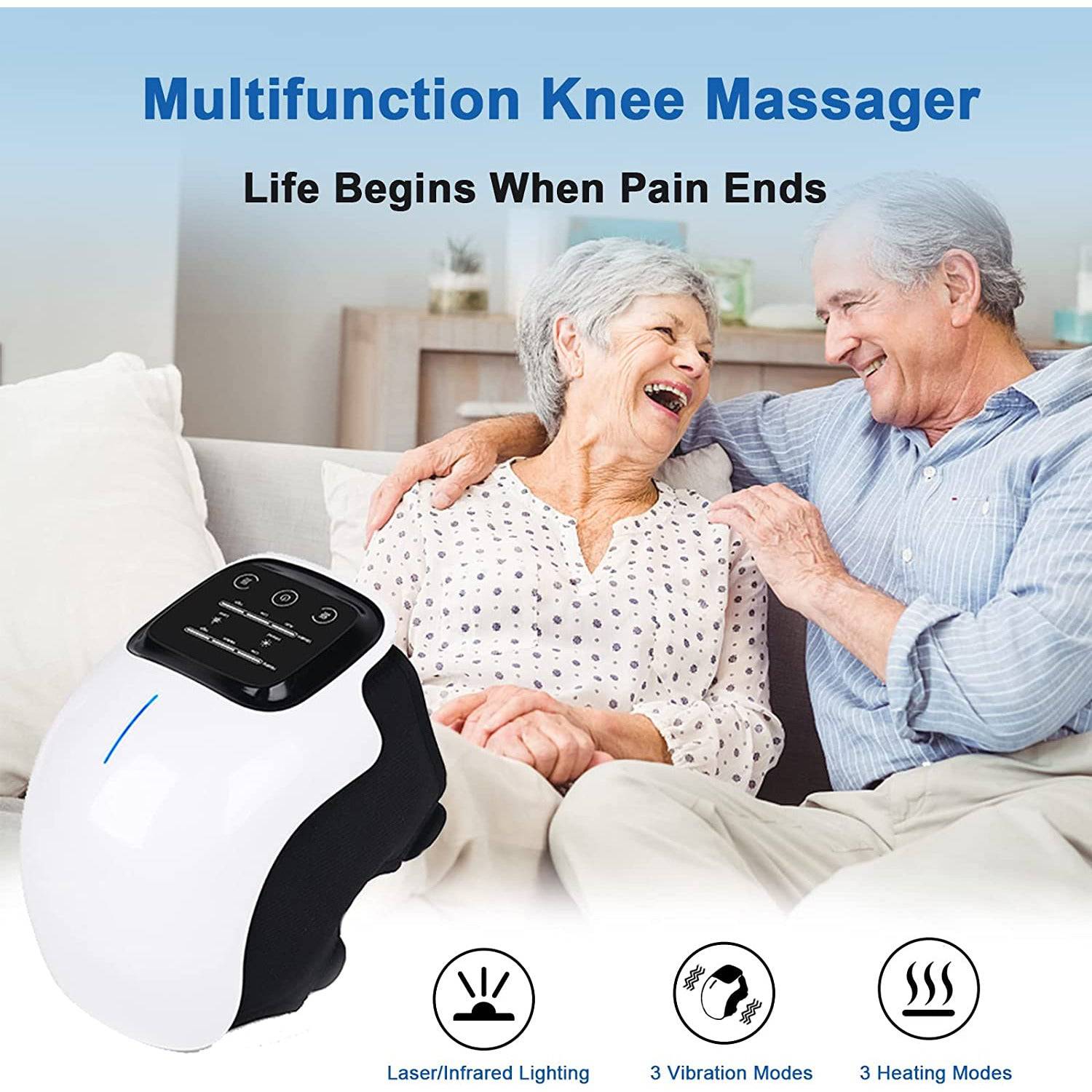 Electric Knee Massager Smart Infrared Heating Therapy Machine Relief Elbow Pain - Office Catch