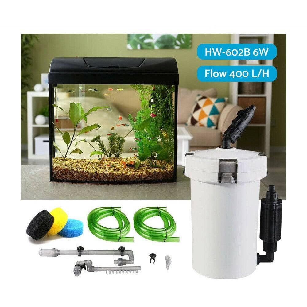 External Canister Filter For Aquarium Fish Tank Sponge Pond 400L/H - Office Catch