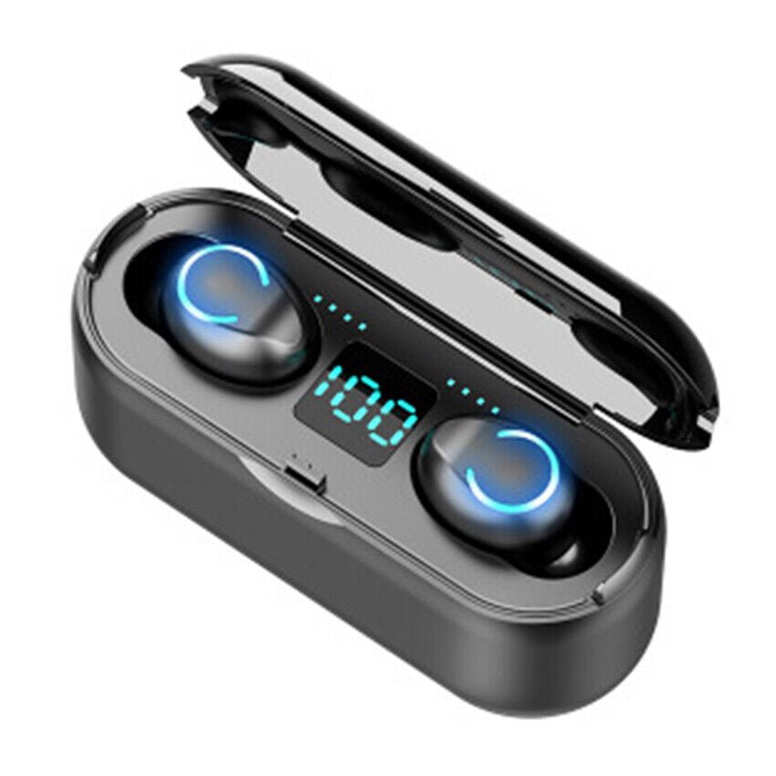 F9-8 Wireless Bluetooth 5.0 Headset TWS Earbuds LED Display Earphones Headphone - Office Catch