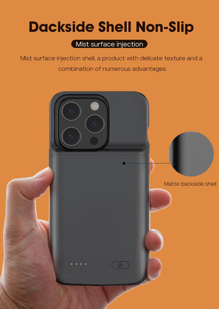 for iPhone 15 Pro Power Bank 5000mAh Battery Charger Case Charging Cover - Office Catch