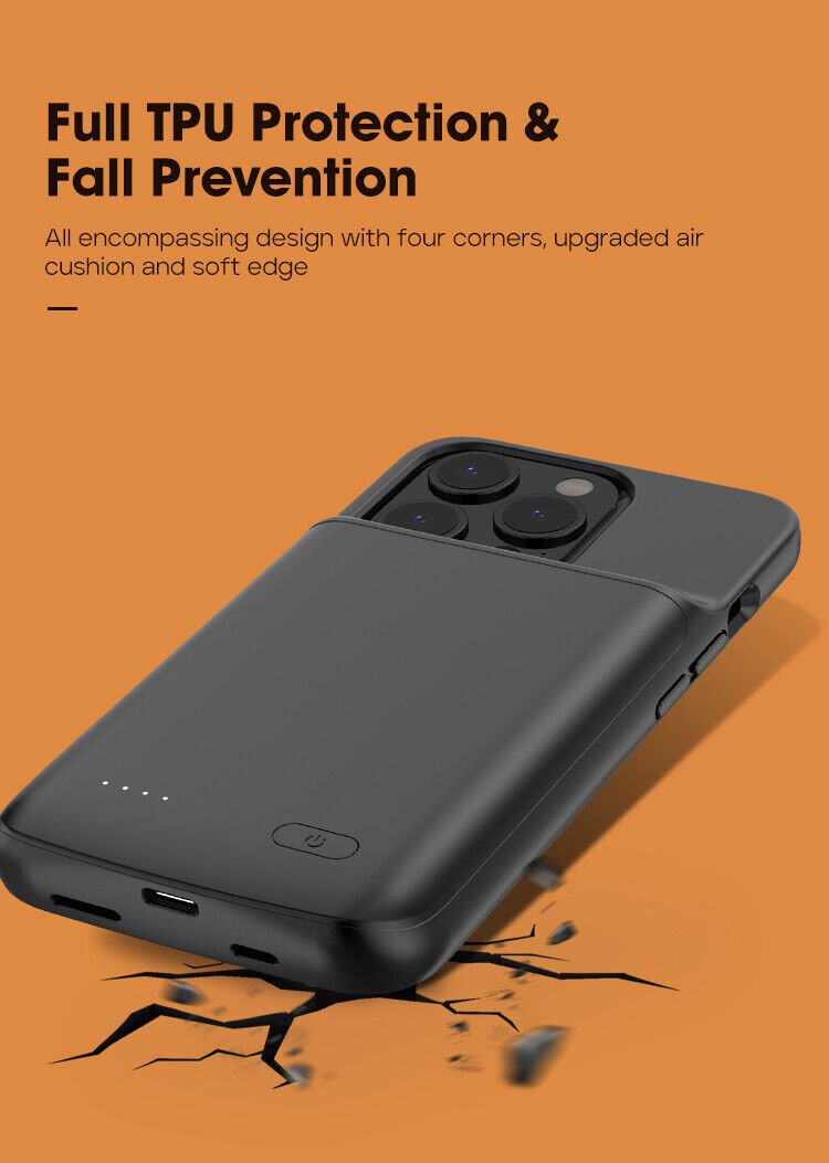 for iPhone 15 ProMax Power Bank 5000mAh Battery Charger Case Charging Cover - Office Catch
