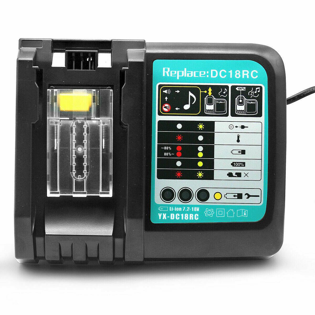 For Makita BL1830 BL1840 BL1850 DC18RC Rapid Fast Lithium-Ion Battery Charger AU - Office Catch