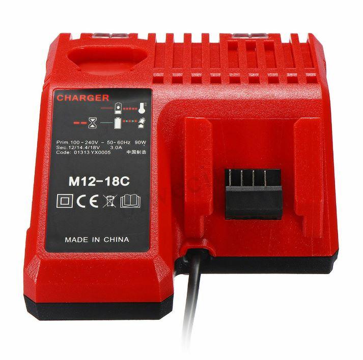 For Milwaukee M18 12V-18V Multi Voltage Rapid Battery Charger Dual M12-18C - Office Catch