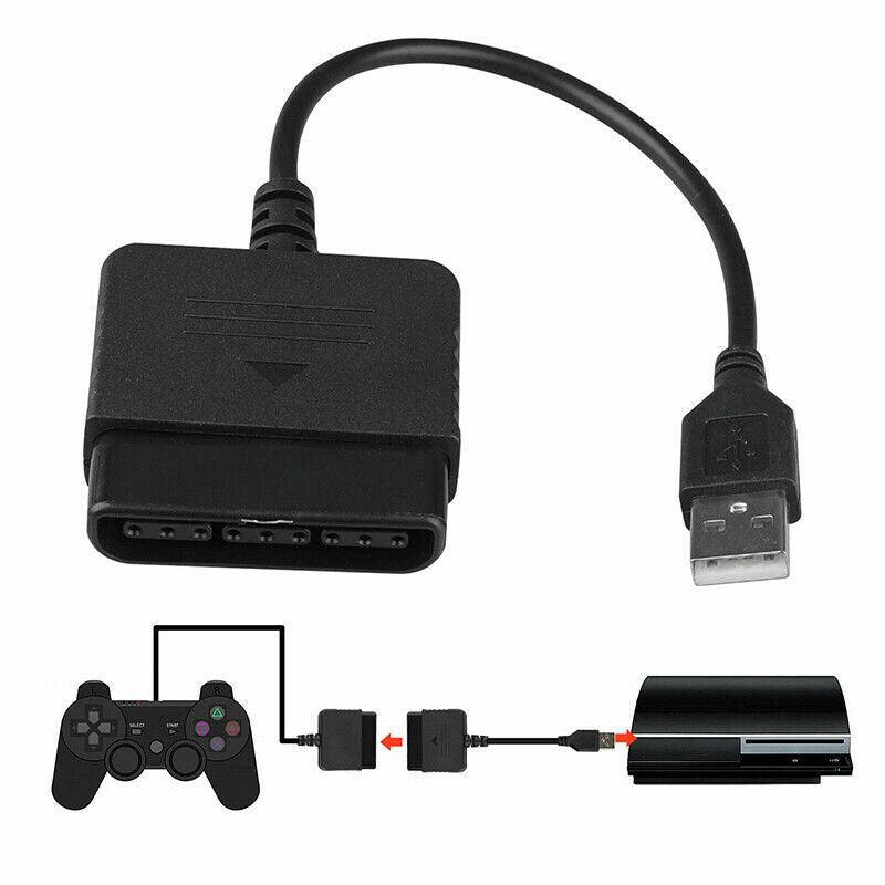 For PS2 to PS3 Controller Adapter PlayStation 2 to USB Cable for PC PlaySta.t1 - Office Catch