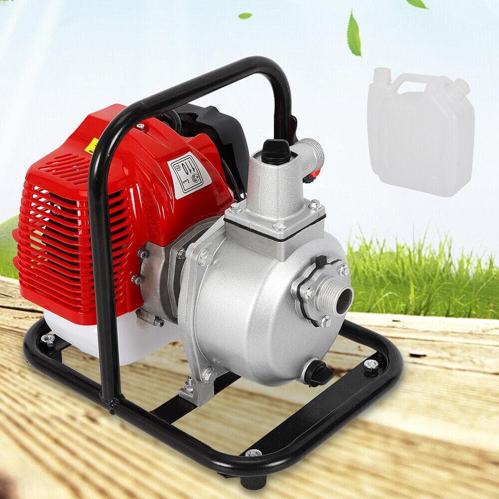 Gasoline Water Pump 1 Inch 43CC 2 Stroke 1.7HP Petrol Water Transfer High Pressure Pump for Irrigation Pool, Landscaping or Gardening Irrigation - Office Catch
