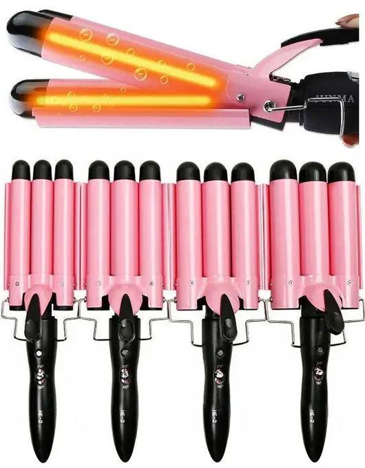 Hair Curlers 3 Barrel Curling Iron Beach Waves Curling Iron Hair Curler - Office Catch