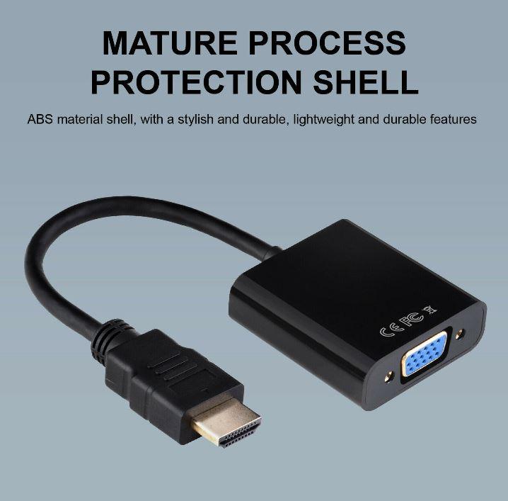 HDMI Male to VGA Female Video Converter 1080P - Office Catch