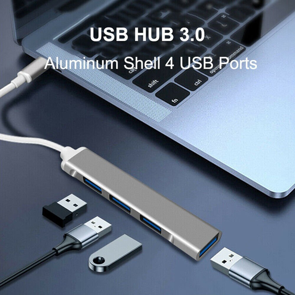 Hover to zoom Have one to sell? Sell it yourself Multi USB 3.0 Hub 4 Port High Speed Slim Compact Expansion Smart Splitter Type-C - Office Catch