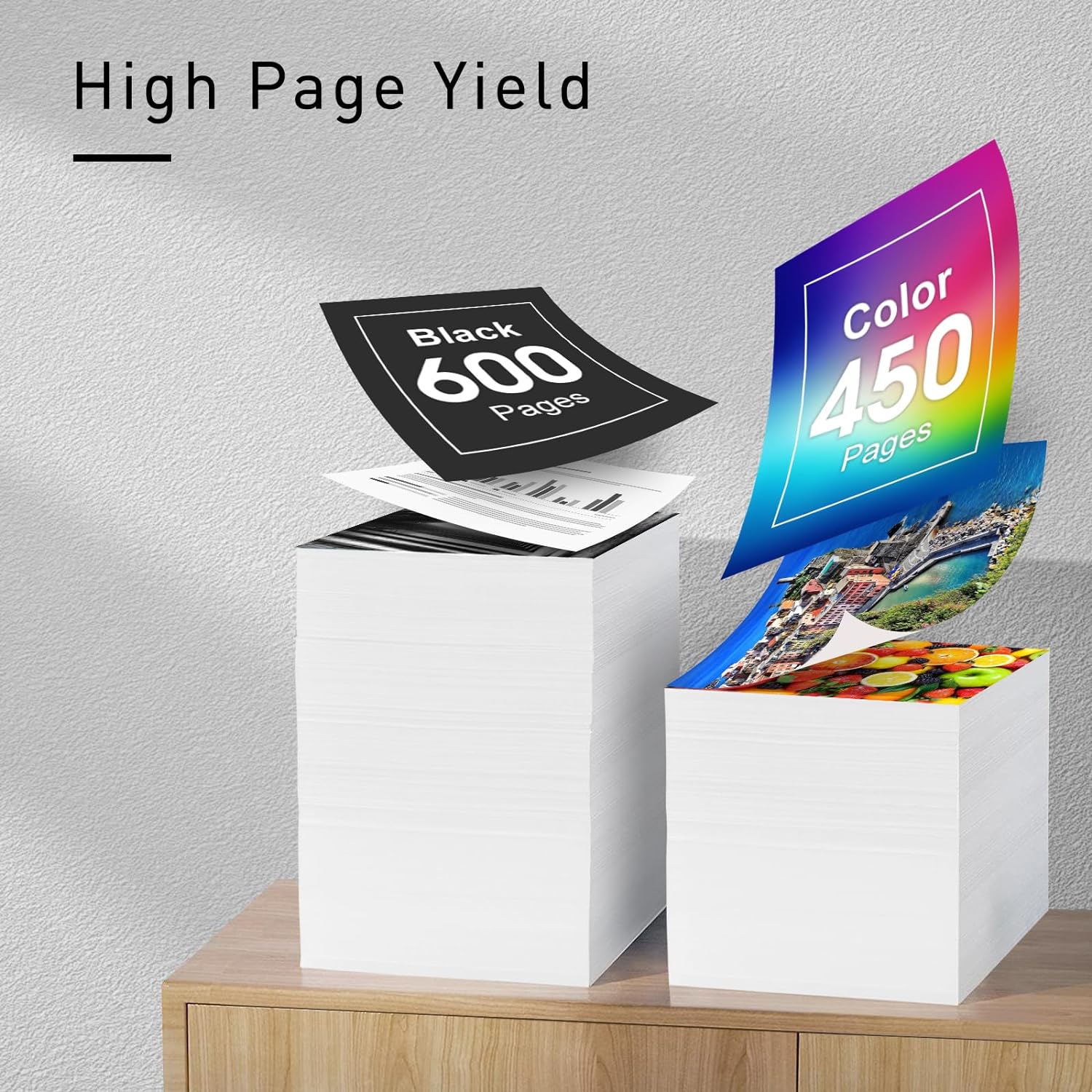 HP 65 XL TriColor Ink Cartridges - Two-Pack, Compatible with Deskjet 2620, 3720, 3723, 3724, and ENVY 5030 - Office Catch