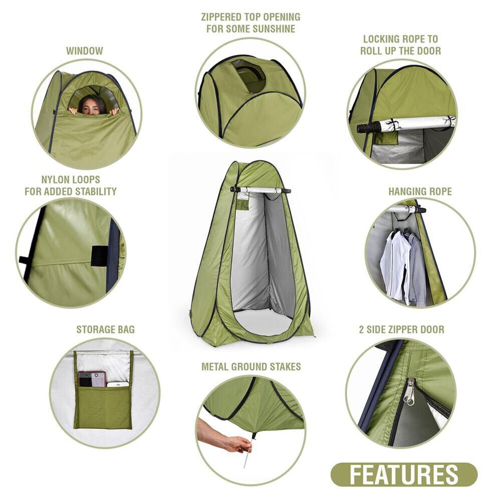 Portable Pop Up Outdoor Camping Shower Tent Toilet Privacy Change Room Shelter - Office Catch