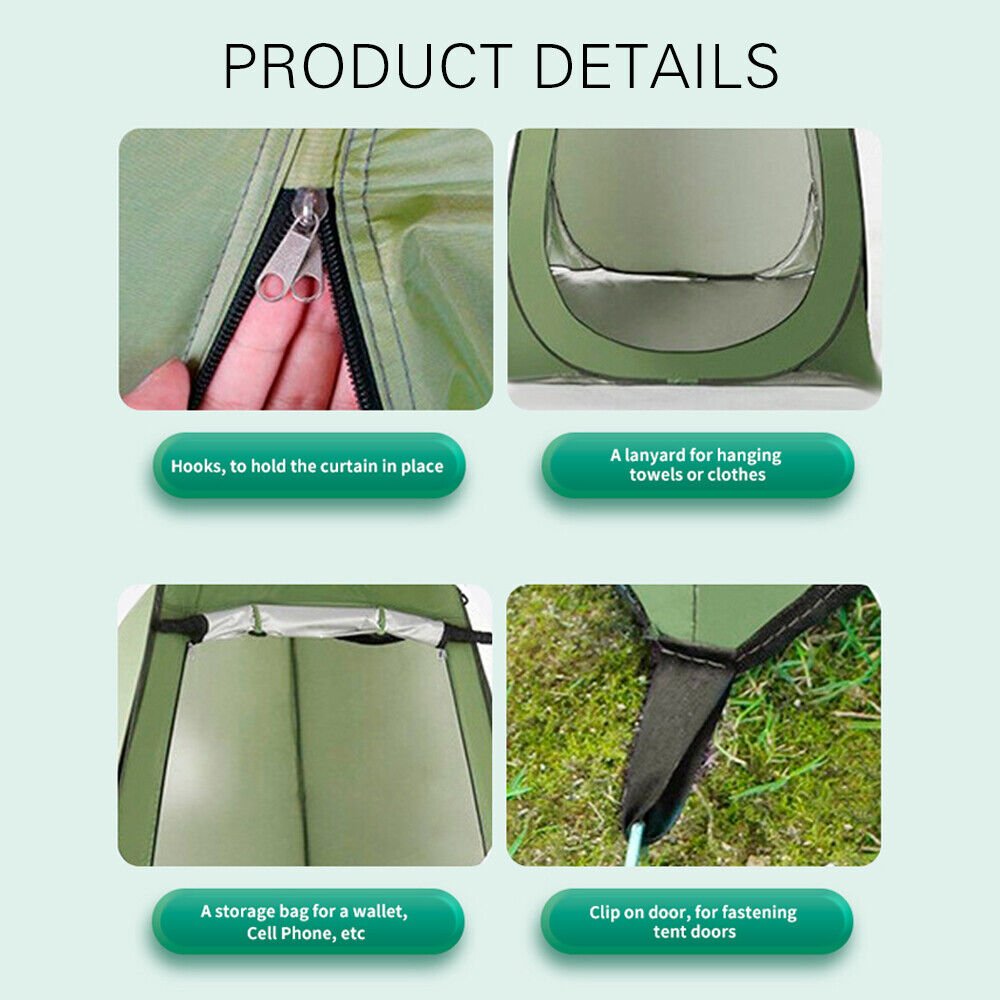 Portable Pop Up Outdoor Camping Shower Tent Toilet Privacy Change Room Shelter - Office Catch