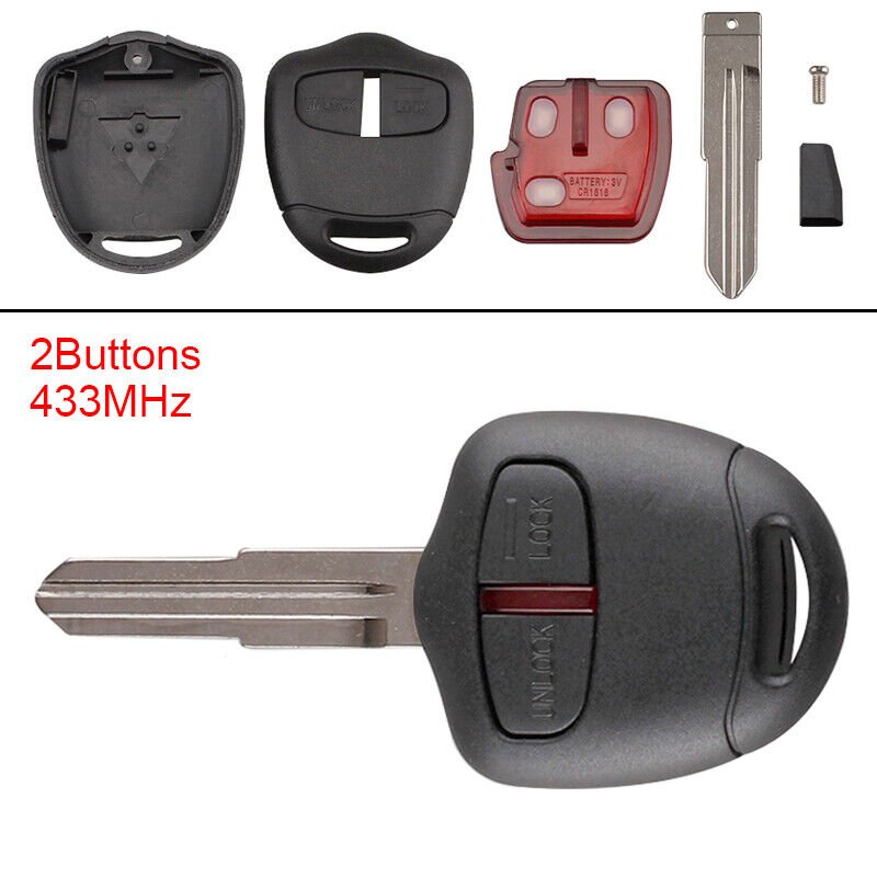Remote Key Fob For Mitsubishi L200 Shogun Pajero Triton 2-Button ID46 Newest - Office Catch
