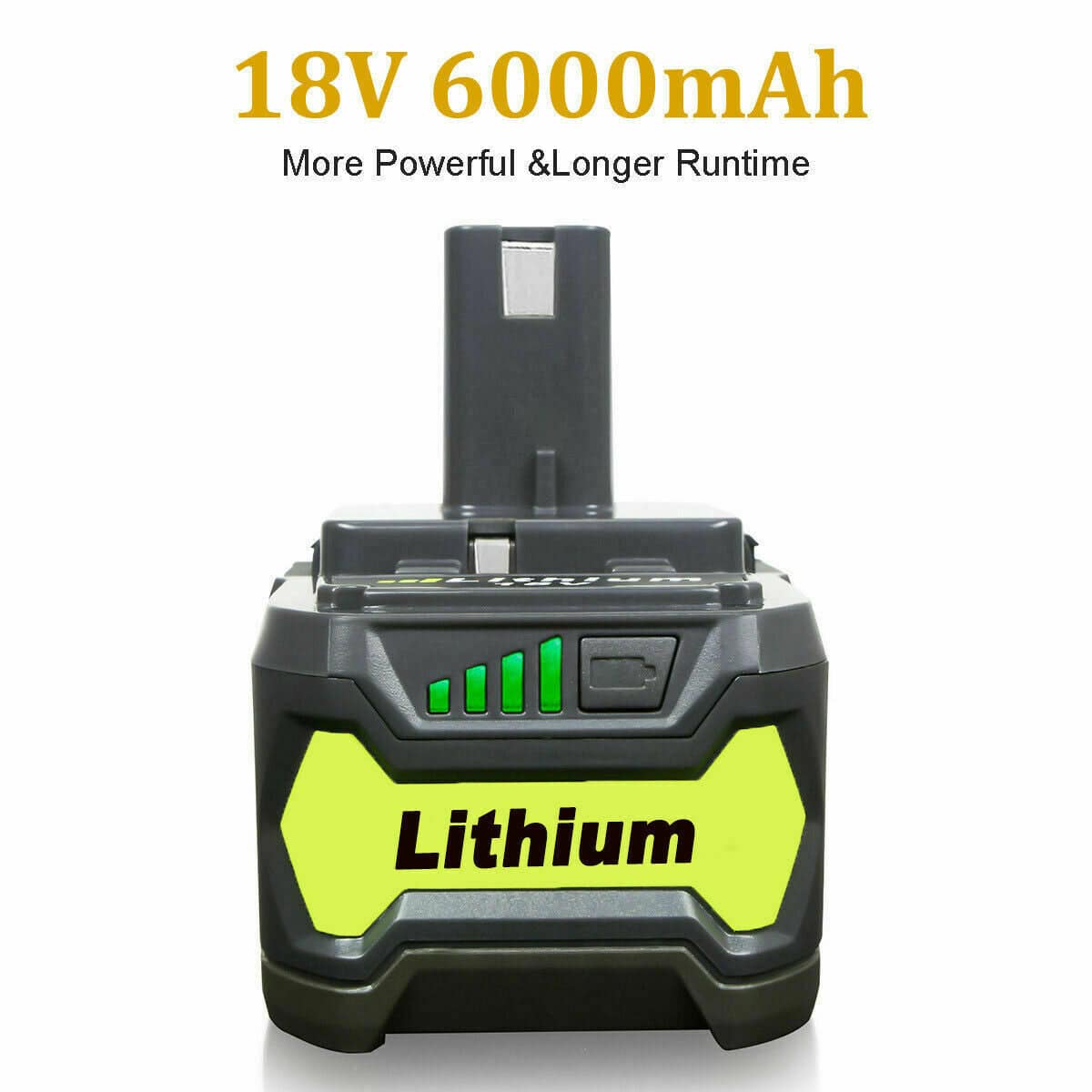 Ryobi One+ Plus Compatible Battery P108 RB18L50 P104 P780 RB18L40 | 18V 6AH - Office Catch