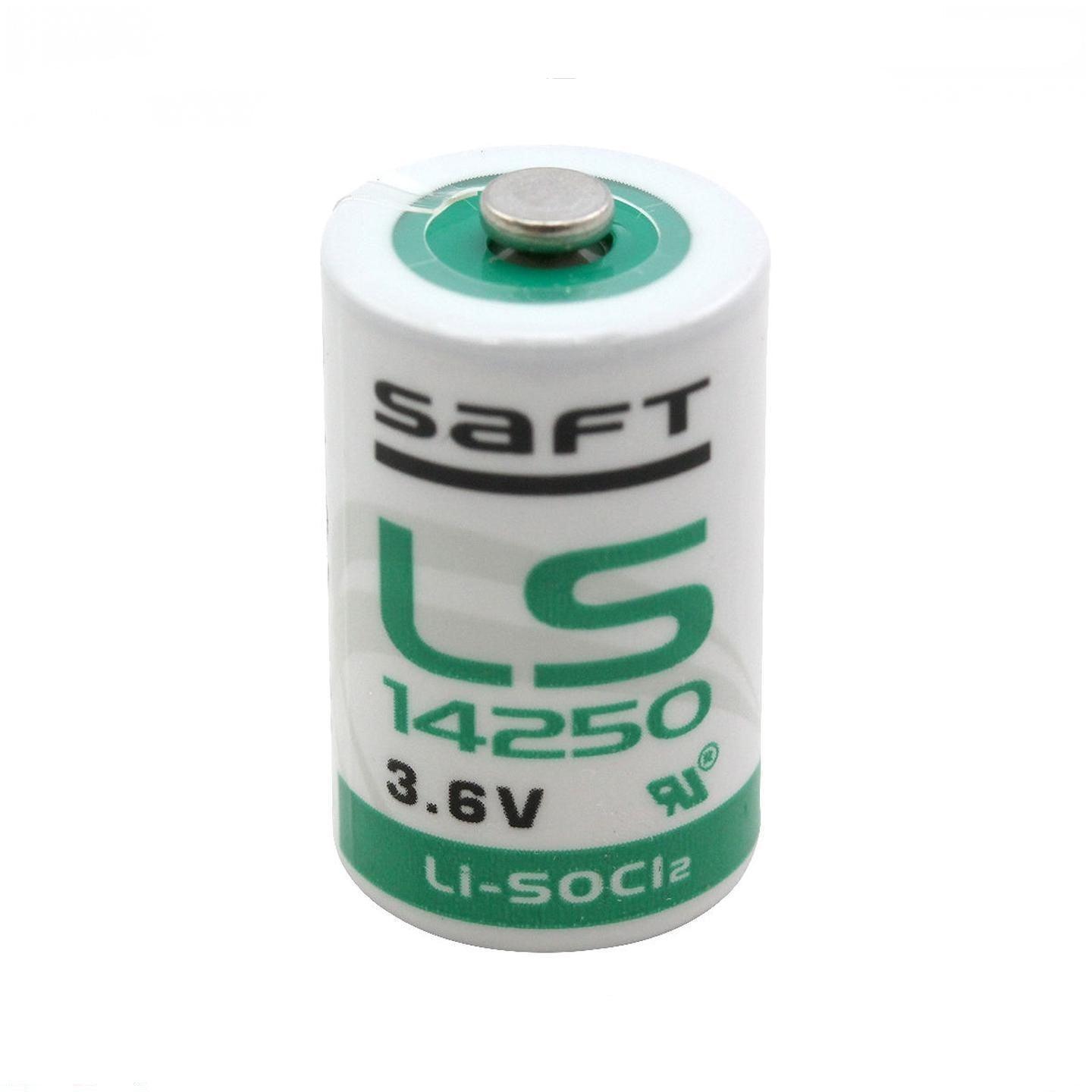 Saft LS14250 ER14250 3.6V Lithium Battery 1/2AA R6 Li-SOCl2 nipple top battery - Office Catch
