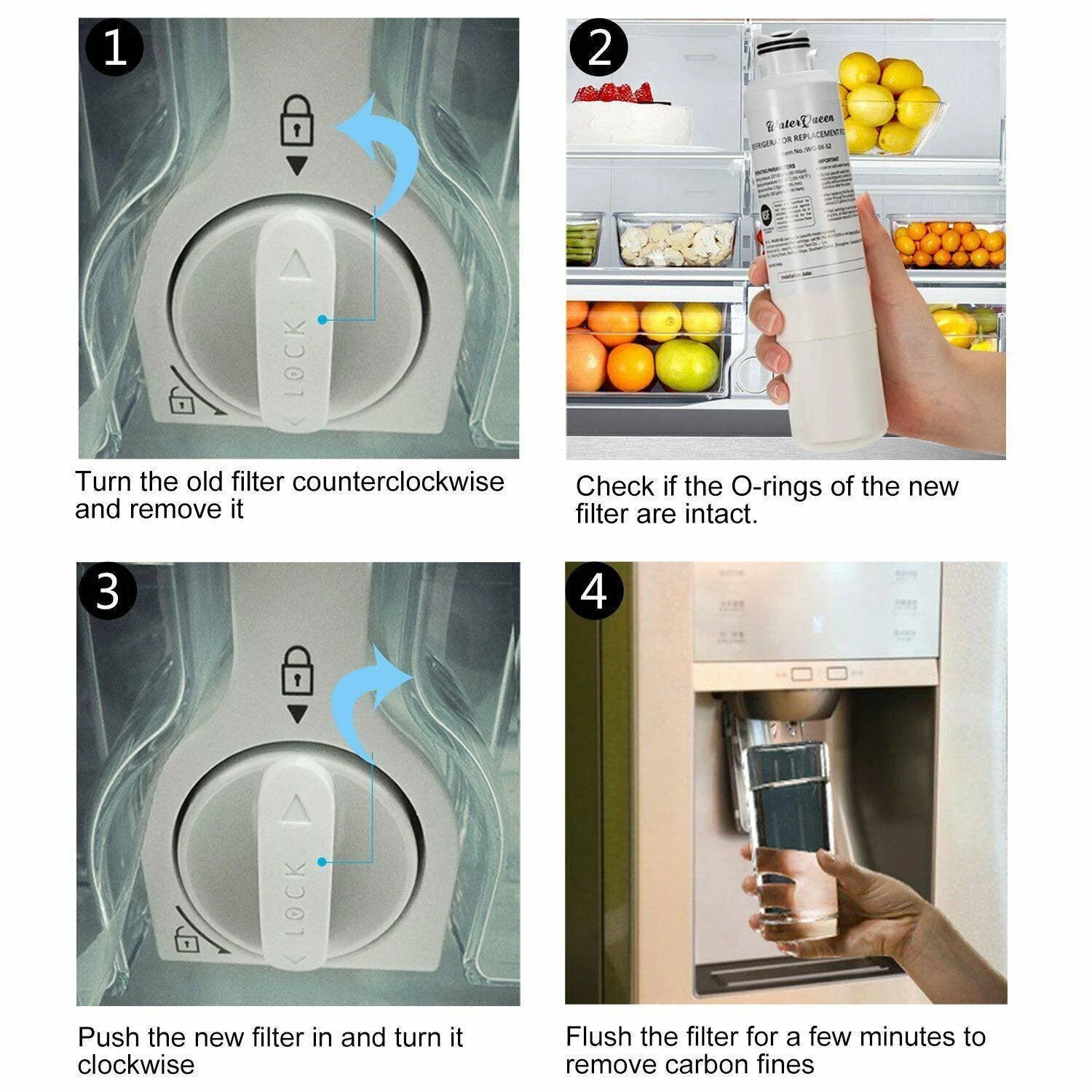Samsung Fridge Filter Replacement DA29-00020A/B DA29-00020BWF Double Oring - Office Catch