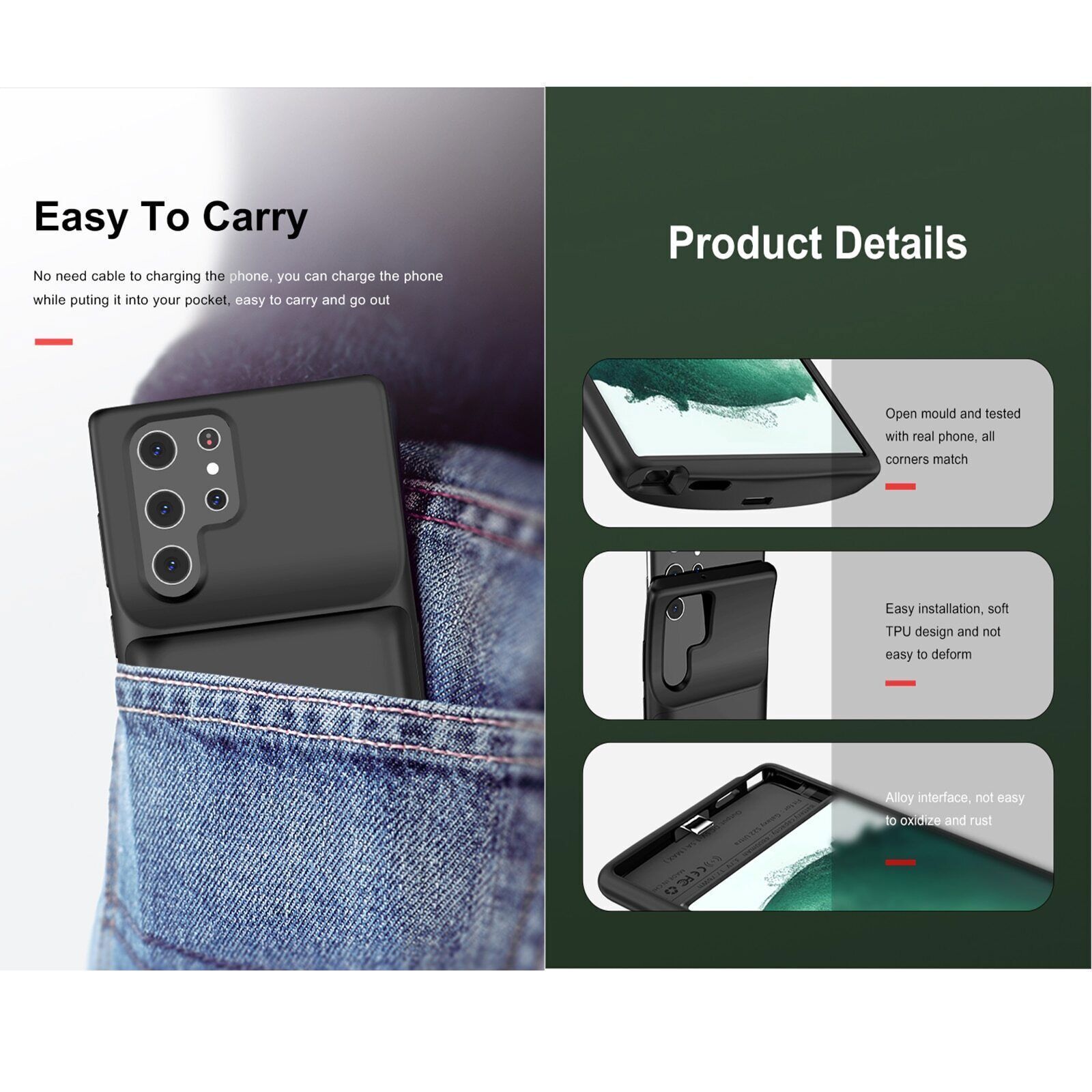 Samsung Galaxy S23 Ultra Battery charger case - Office Catch