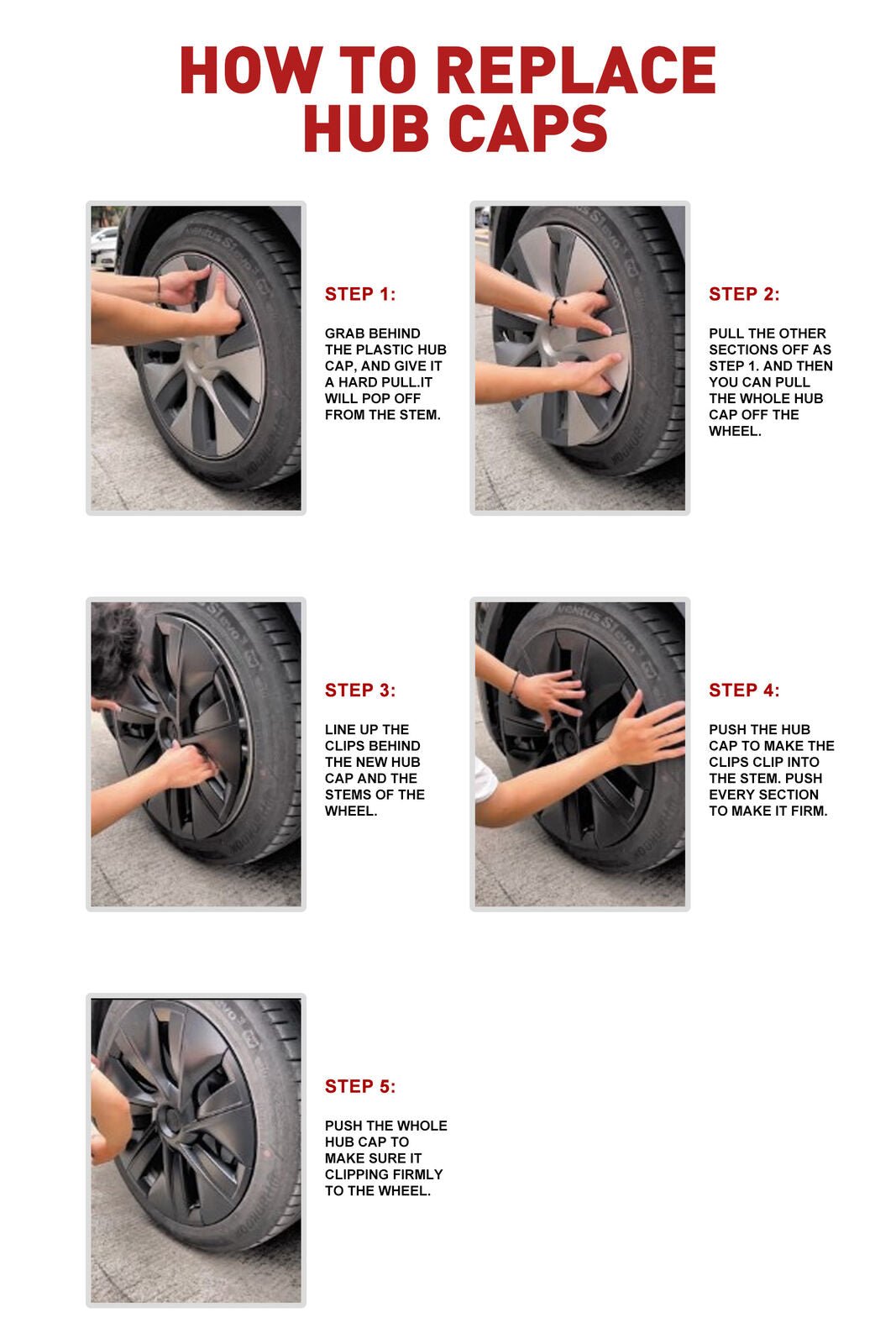 Set of 4 Tesla Model Y Wheel Cover Caps 19" Hubcaps - Office Catch