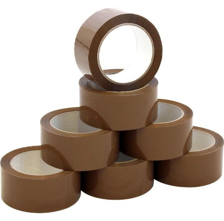 Strong Sticky Packaging Tape 48mm x 75m | Brown Adhesive Shipping Box Tape 45 Micron Heavy Duty - Office Catch