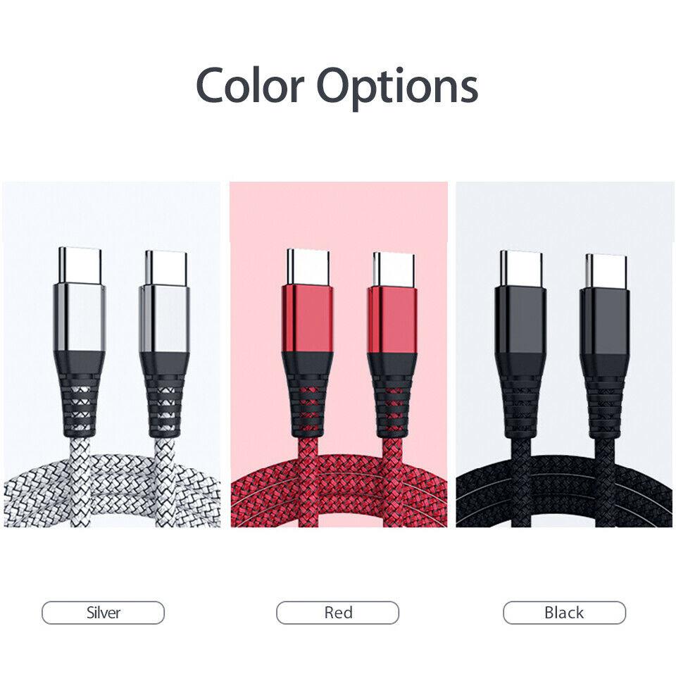Type-C to USB-C 3.1 Male to Male Charging Cable | with Sync PD Type C to Type C Mac Pixel Samsung - Office Catch