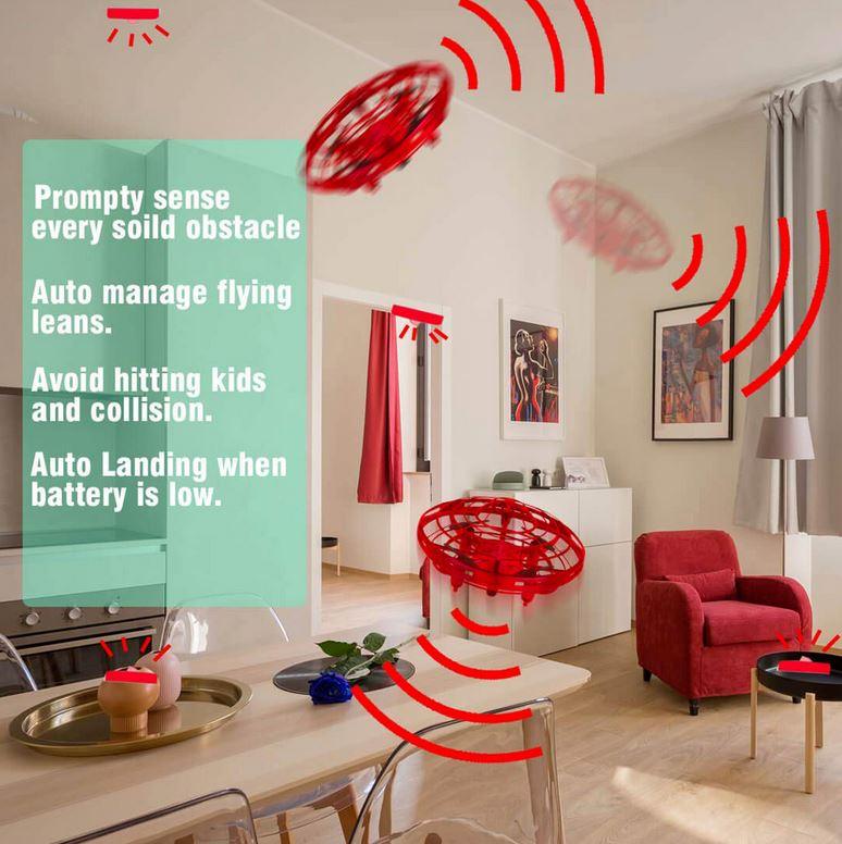 UFO Mini Drone, Kids UFO Drone Toy Hand Helicopter RC Quadcopter Infrared Induction - Office Catch