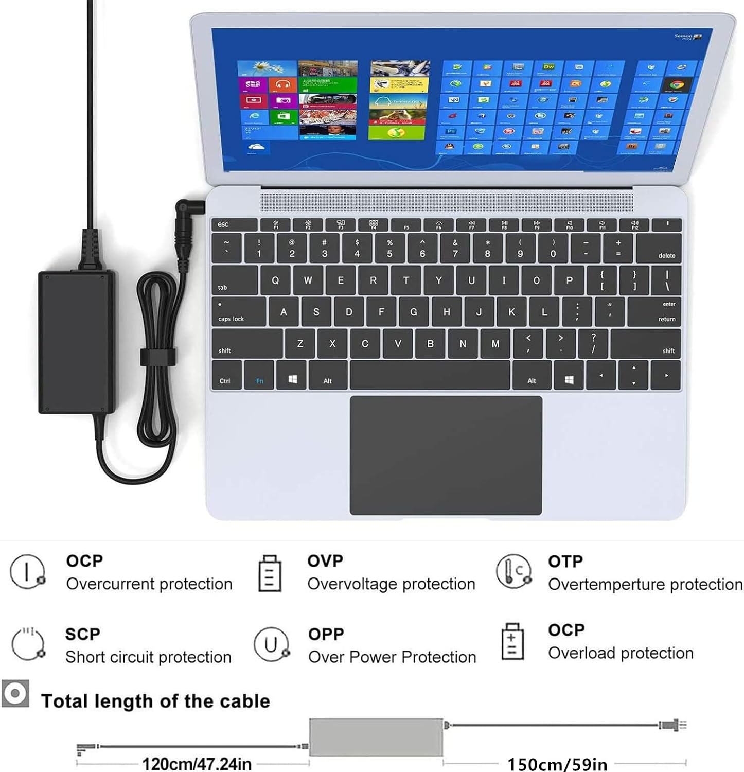Universal 90W 15V-24V Laptop Power Supply Charger 15 Connector Dell Asus HP Sony - Office Catch