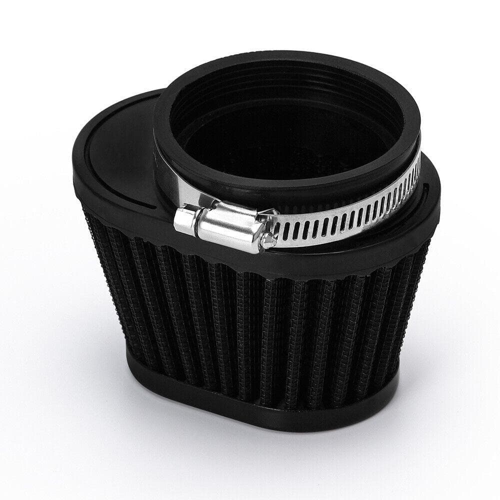 Universal Motorcycle Air Filter Motorbike Dust Filters With Clamp Black New - Office Catch