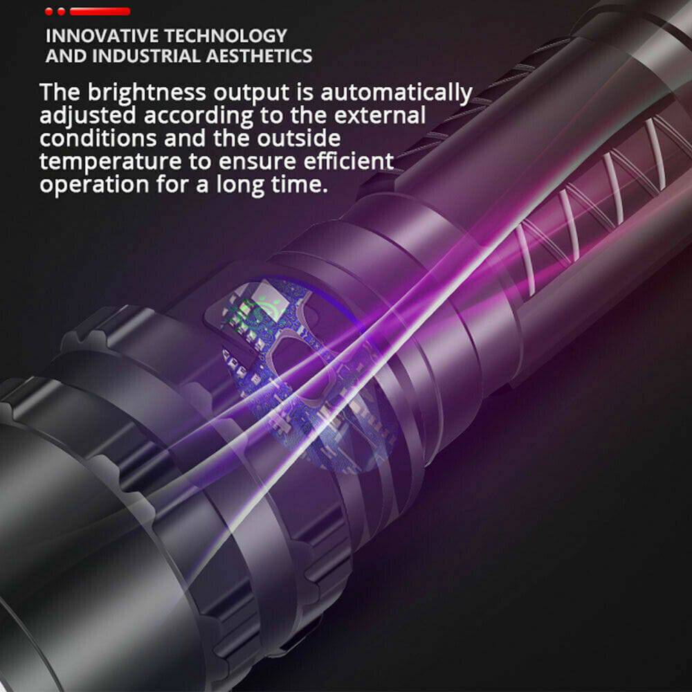 USB Rechargeable Tactical Flashlight | 180000LM L2 - Office Catch