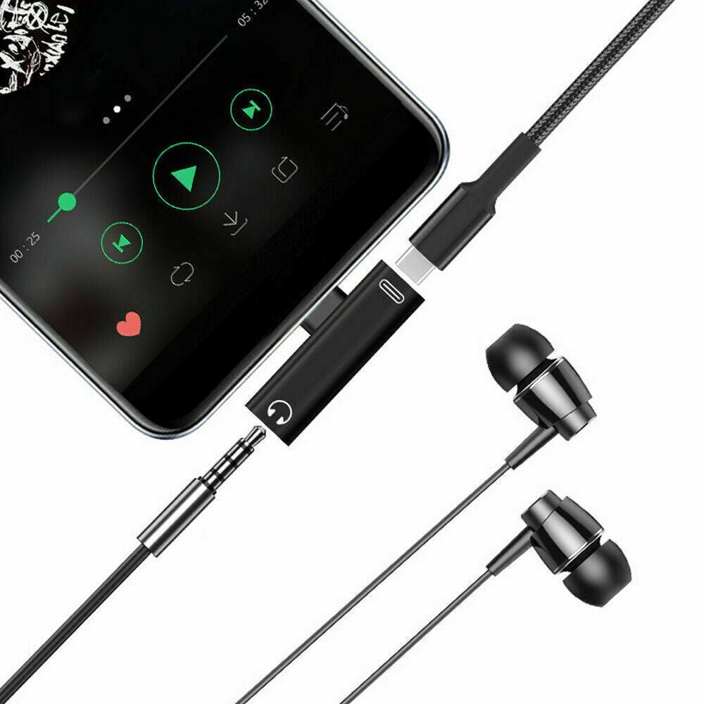 USB Type C to 3.5 mm Headphone Audio Jack | 2 in 1 - Office Catch