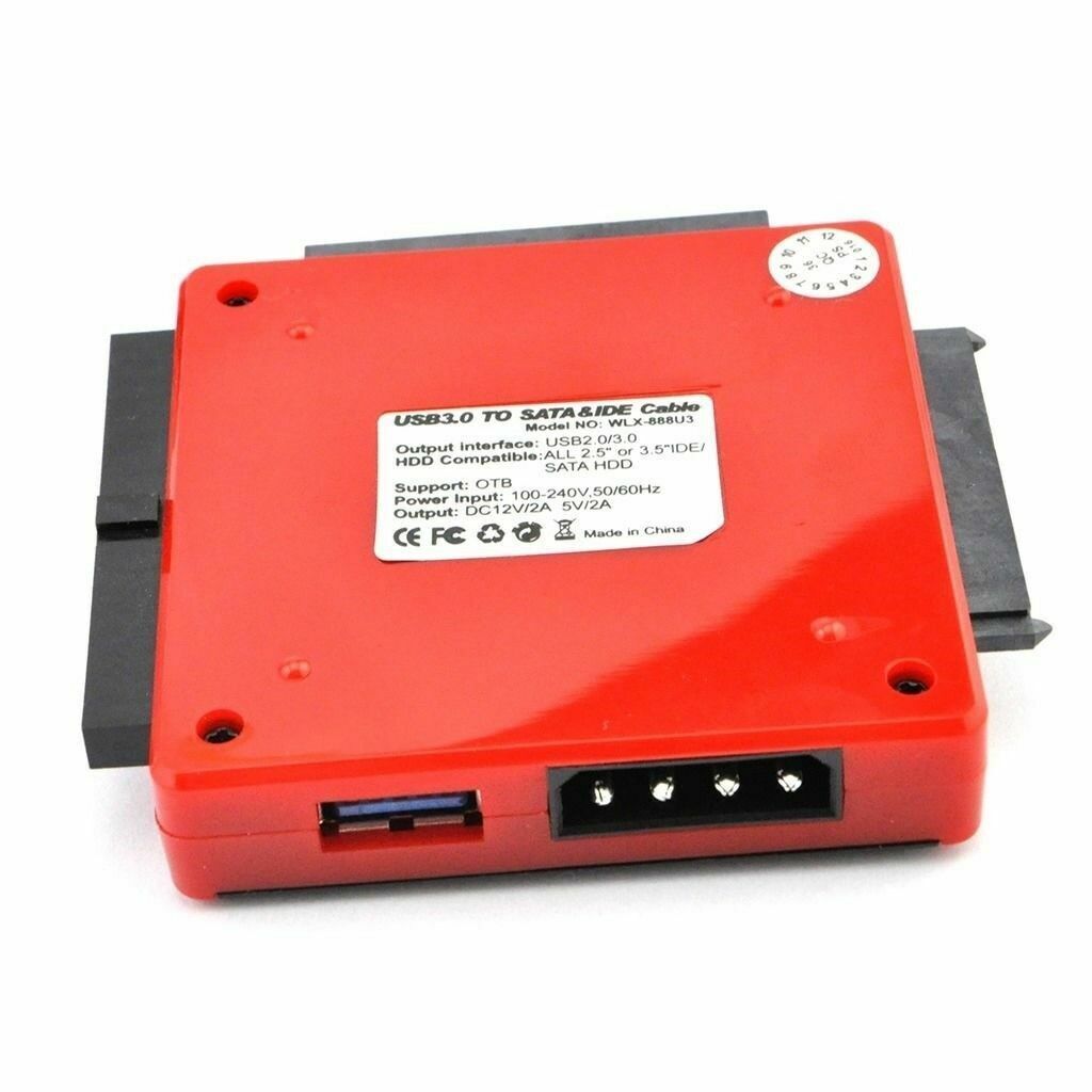 USB3.0/2.0 To SATA 2.5" /3.5" IDE HDD Hard Disk Drive Cable Converter AU Adapter - Office Catch