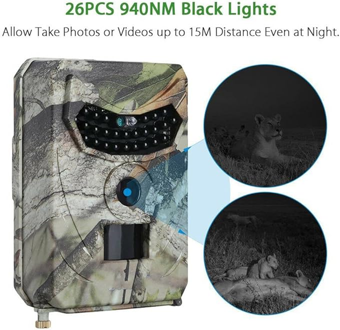 WiFi Trail Hunting Camera Outdoor 20MP 1080P Game Wildlife Cam PIR Night Vision - Office Catch