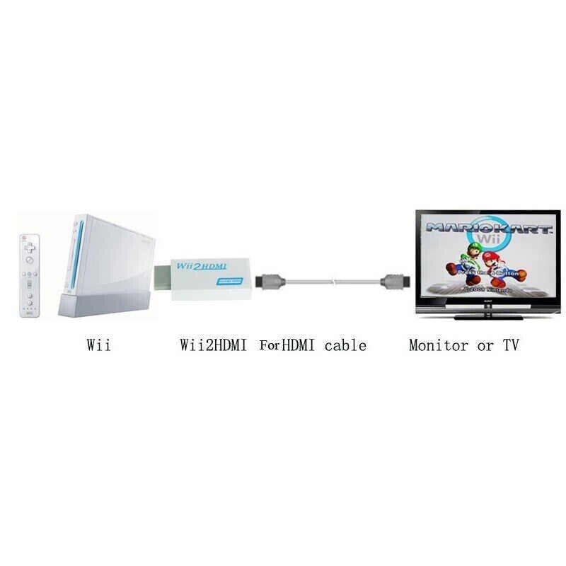 Wii HDMI Adapter 1080p to HDMI Converter 3.5mm Audio HD Video Output Connector - Office Catch