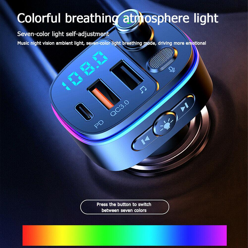 Wireless Car Bluetooth Handsfree FM Transmitter MP3 Adapter DUAL Fast Charger - Office Catch