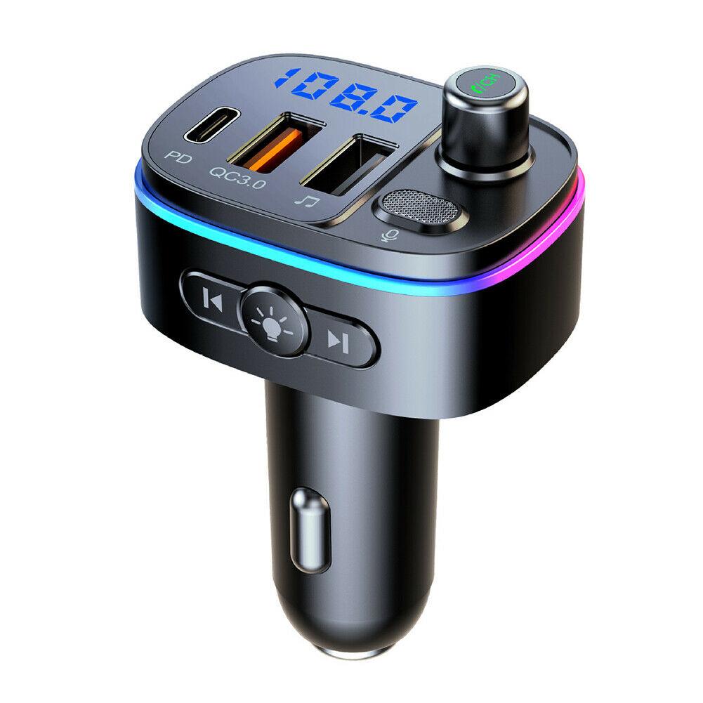 Wireless Car Bluetooth Handsfree FM Transmitter MP3 Adapter DUAL Fast Charger - Office Catch