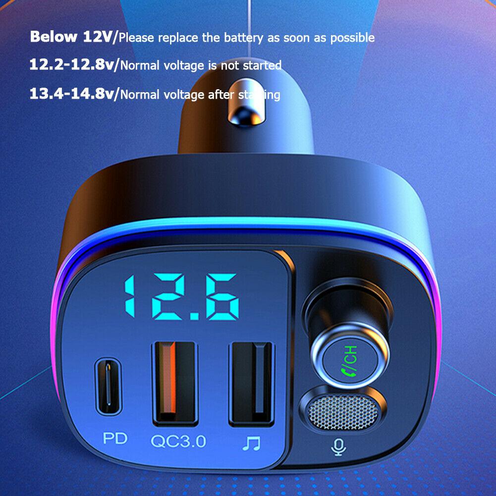 Wireless Car Bluetooth Handsfree FM Transmitter MP3 Adapter DUAL Fast Charger - Office Catch