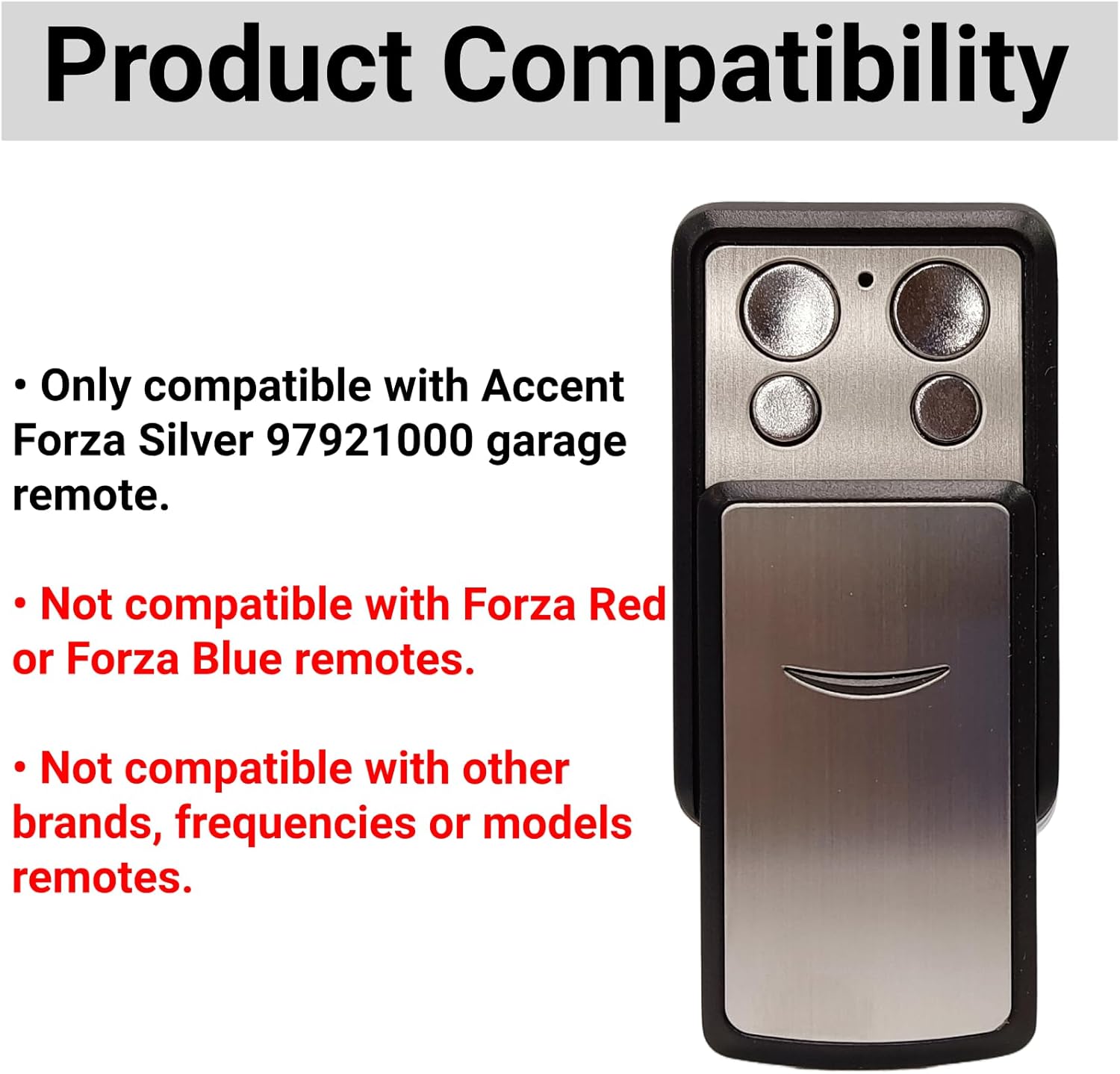 [2 Pack] Accent Forza Silver Compatible Remote Control – Reliable Replacement for Garage & Gate Access - Office Catch